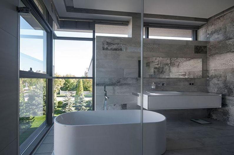 Серая ванная комната - Дизайн интерьера 2022