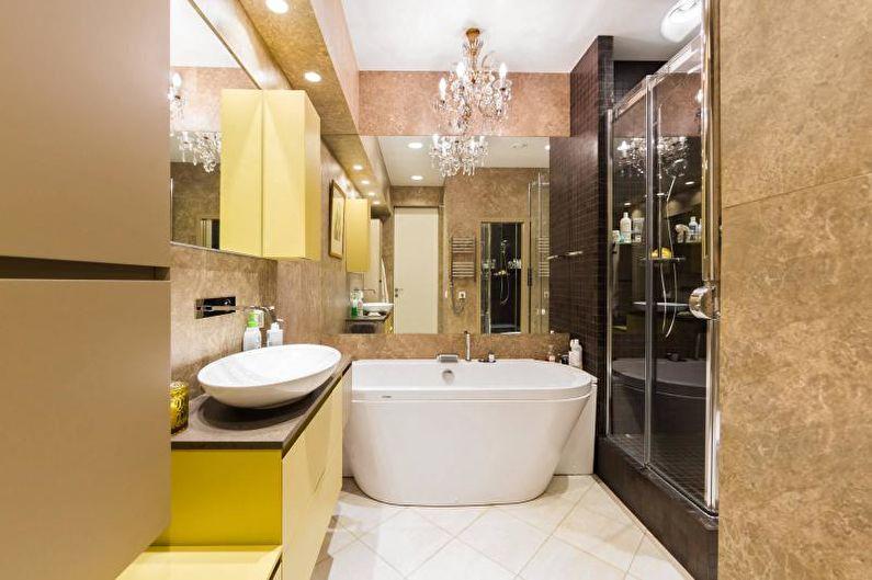 Дизайн интерьера маленькой ванной комнаты 2022