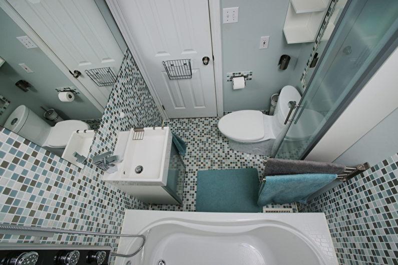 Ванная комната 3 кв.м. - дизайн пола