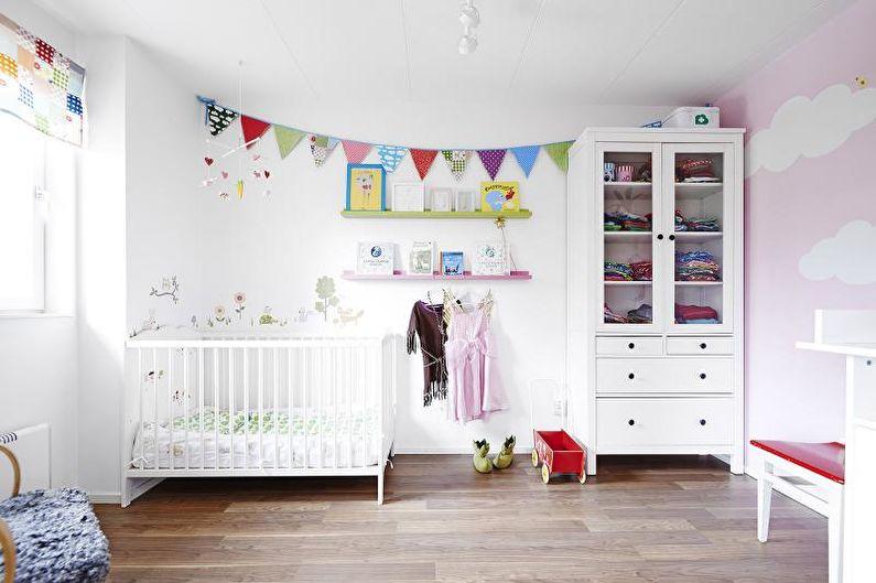 Сочетания цветов в интерьере детской комнаты - Нейтральный фон и акценты