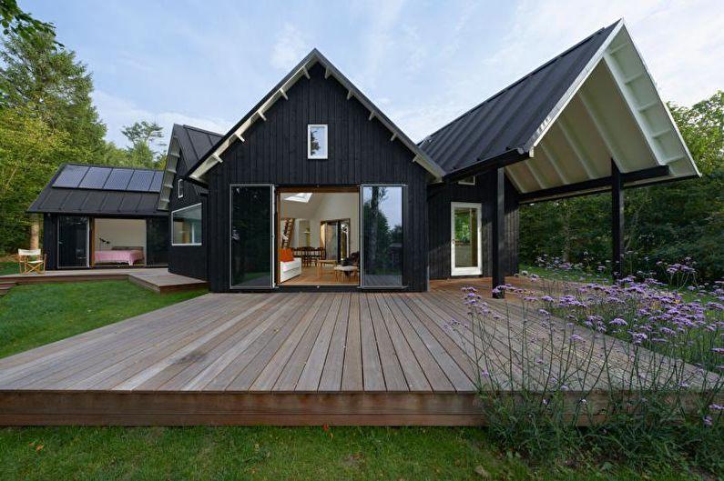Крыльцо для загородного дома в скандинавском стиле - фото