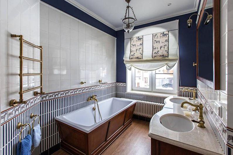 Синяя ванная комната - Дизайн интерьера 2018
