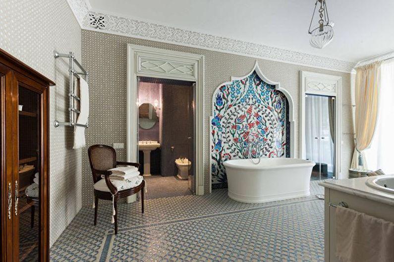 Дизайн ванной комнаты 2018 - Отделка пола