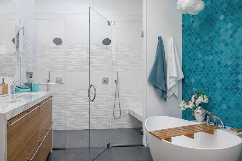 Дизайн ванной комнаты 2018 - Освещение и декор