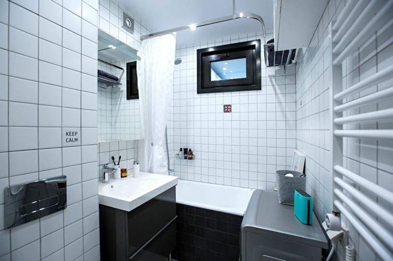 Дизайн интерьера маленькой ванной комнаты 2018