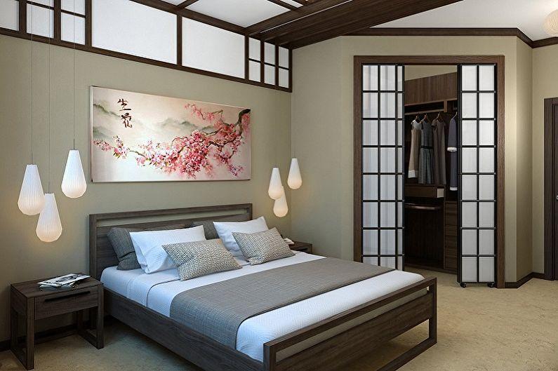 Спальня 15 кв.м. в японском стиле - Дизайн интерьера