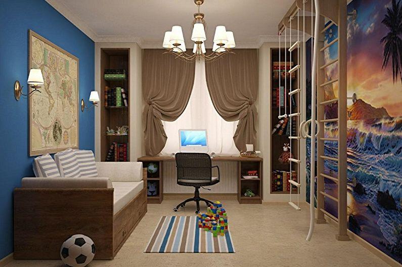 Дизайн интерьера маленькой детской комнаты - фото