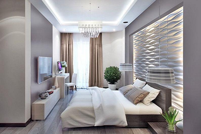 Дизайн маленькой спальни - Освещение и декор