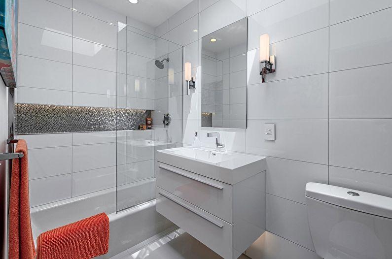 Дизайн маленькой ванной комнаты в стиле минимализм