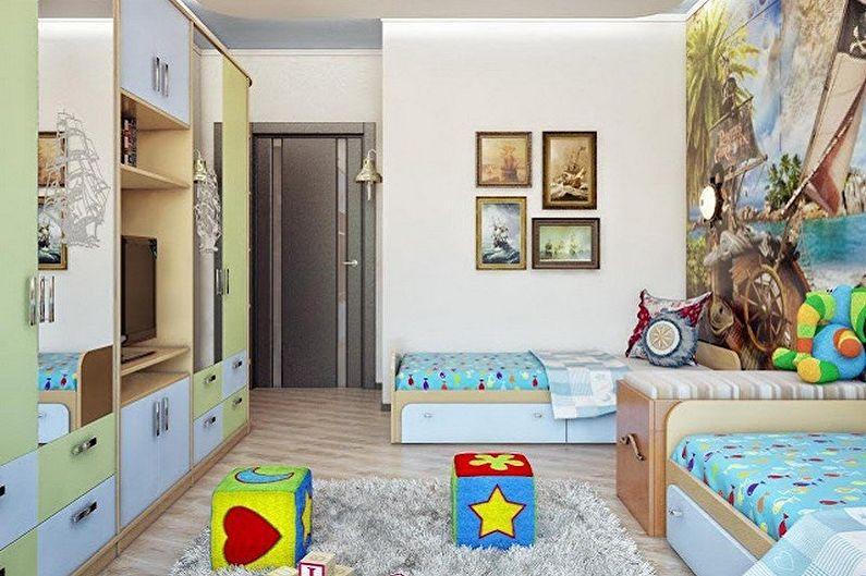 Дизайн детской комнаты для двух мальчиков - Отделка пола