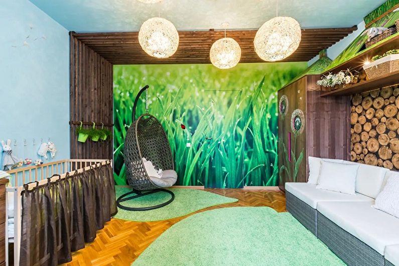 Дизайн интерьера спальни и детской в одной комнате - фото
