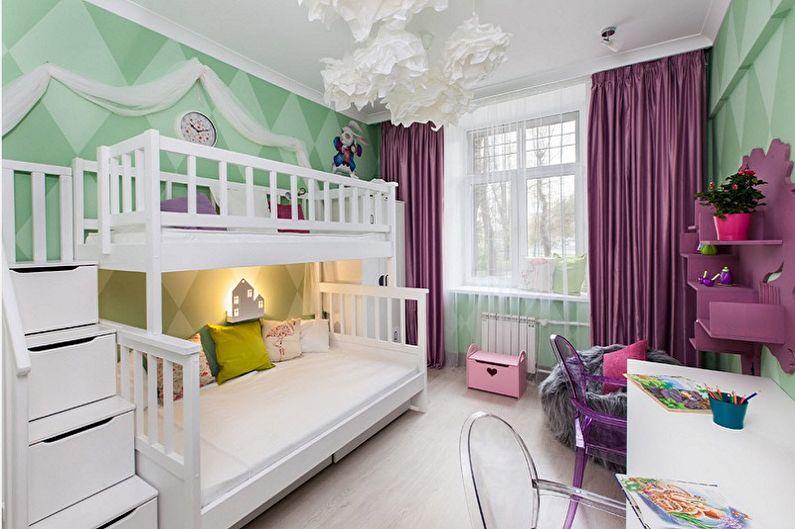 Дизайн детской комнаты для двух девочек - Цветовые решения
