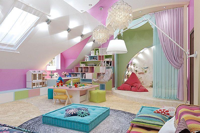 Мебель для детской комнаты для двух девочек - Игровая