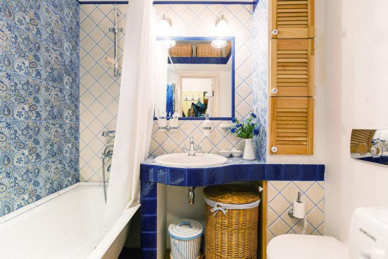 Дизайн ванной комнаты в хрущевке - стиль прованс