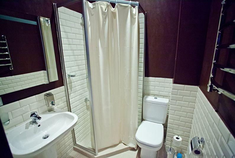 Дизайн ванной комнаты в хрущевке - душевая кабина