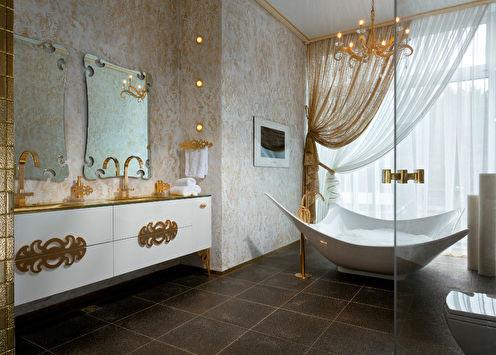 Ванная комната в стиле арт-деко