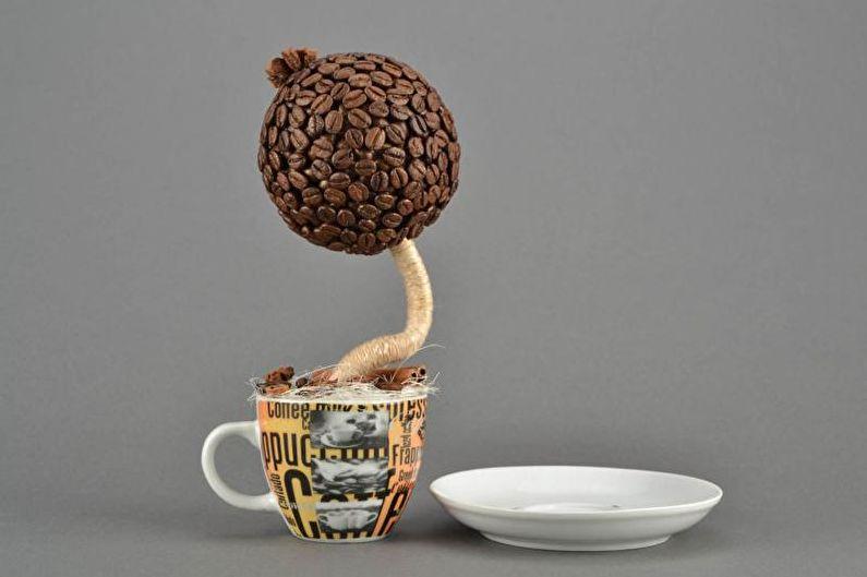 Топиарий из кофе (кофейное дерево) своими руками - фото