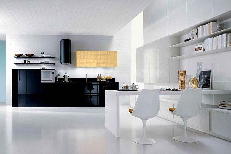Кухня-студия в стиле хай-тек - Дизайн интерьера