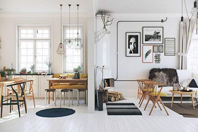Дизайн интерьера квартиры в скандинавском стиле - фото