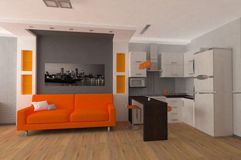 Дизайн интерьера квартиры-студии в хрущевке - фото