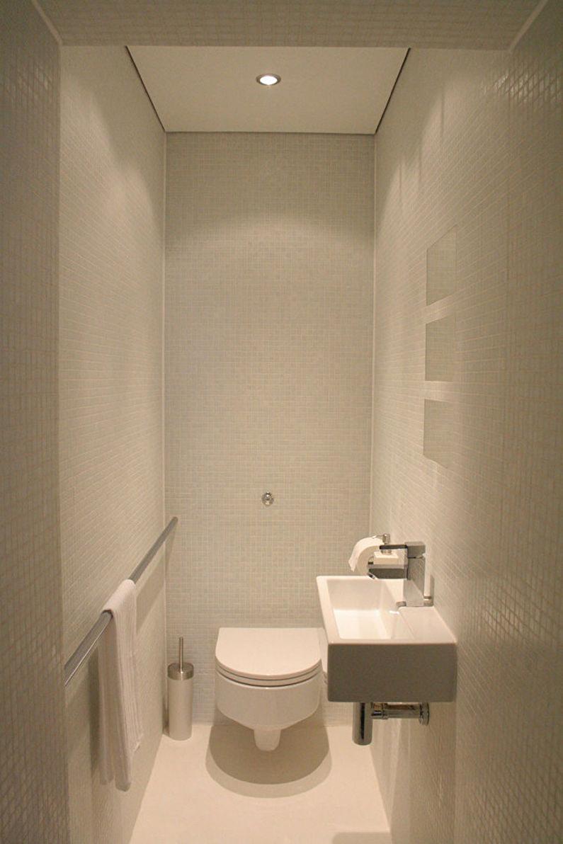Дизайн интерьера маленького туалета - фото