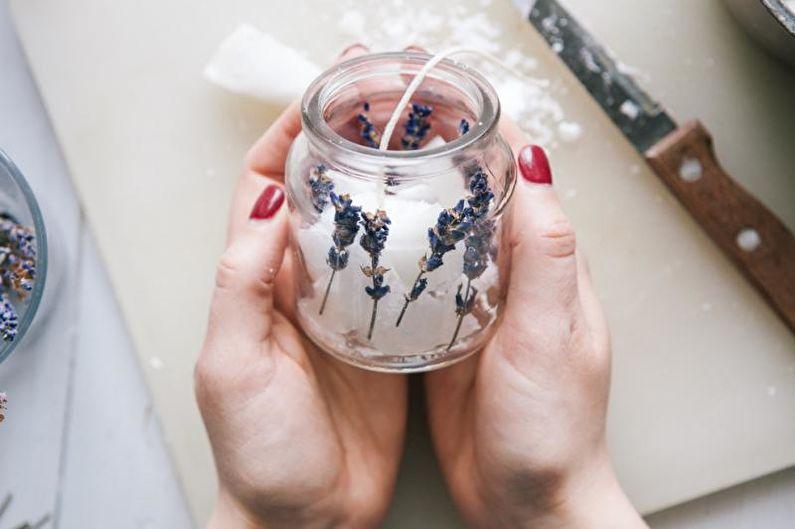 Лавандовая свеча - Декоративные свечи своими руками