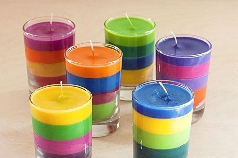 Разноцветные свечи - Декоративные свечи своими руками