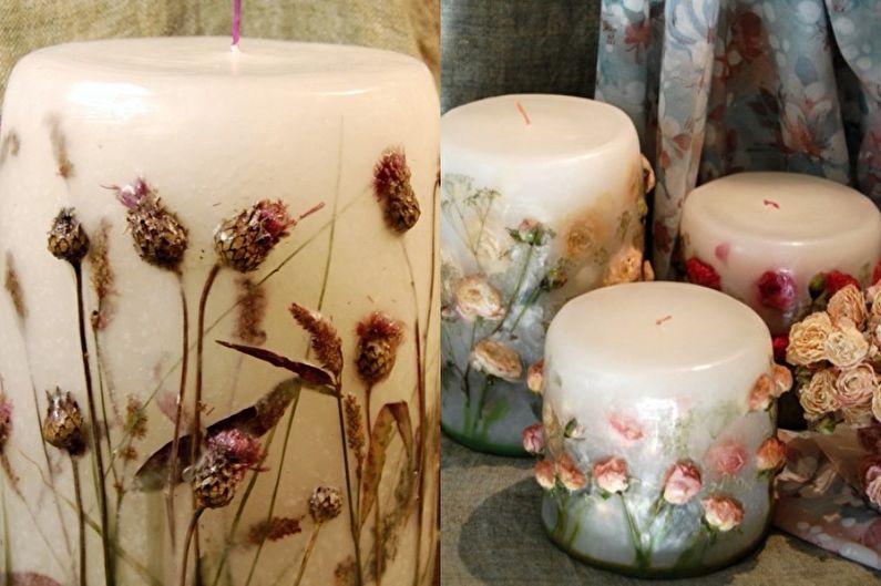 Цветочные свечи - Декоративные свечи своими руками