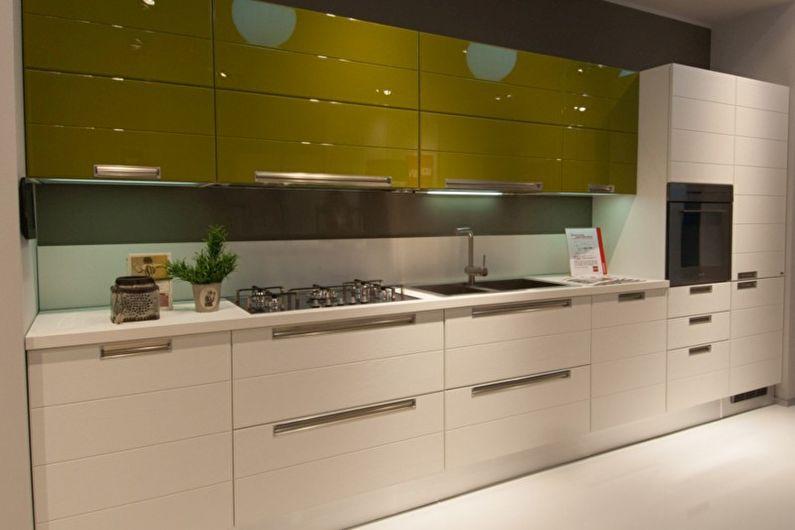 Дизайн интерьера кухни в оливковых тонах - фото