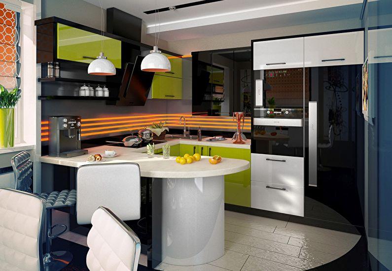 Дизайн интерьера кухни в стиле модерн