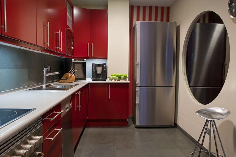 Дизайн кухни в стиле модерн - холодильник