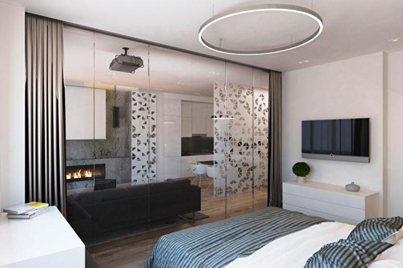 Спальня-гостиная - Дизайн однокомнатной квартиры 33 кв.м.