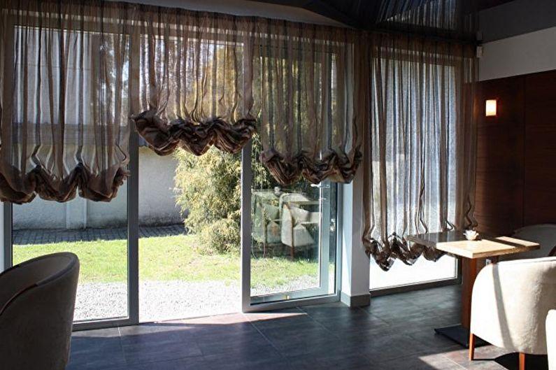 Австрийские шторы - Дизайн штор для гостиной
