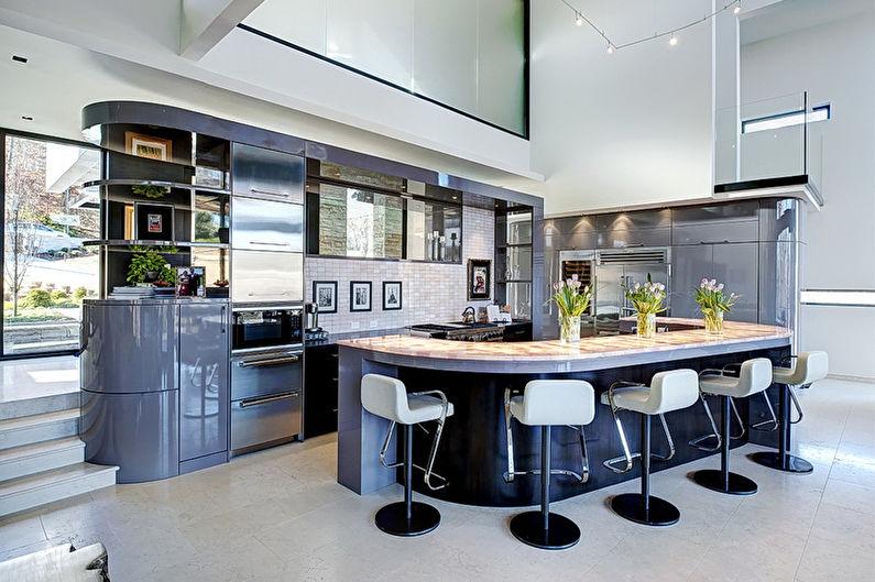 Дизайн интерьера кухни в стиле арт-деко - фото