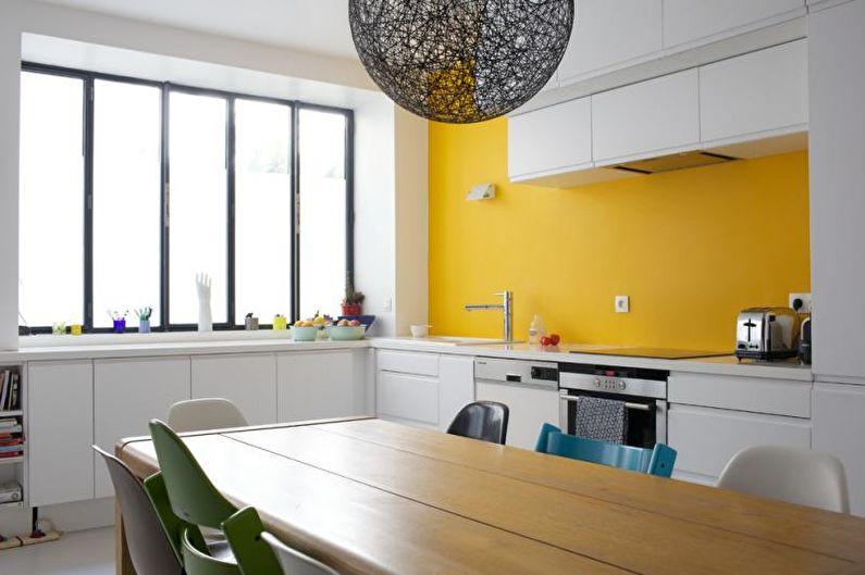 Желтая кухня в современном стиле - Дизайн интерьера