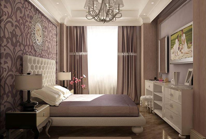 Дизайн спальни 12 кв.м. в классическом стиле