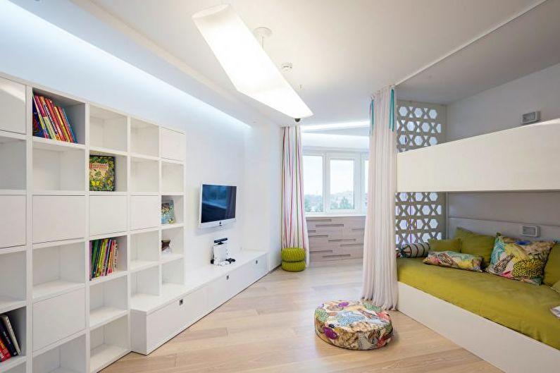 Детская комната - Дизайн квартиры в стиле хай-тек