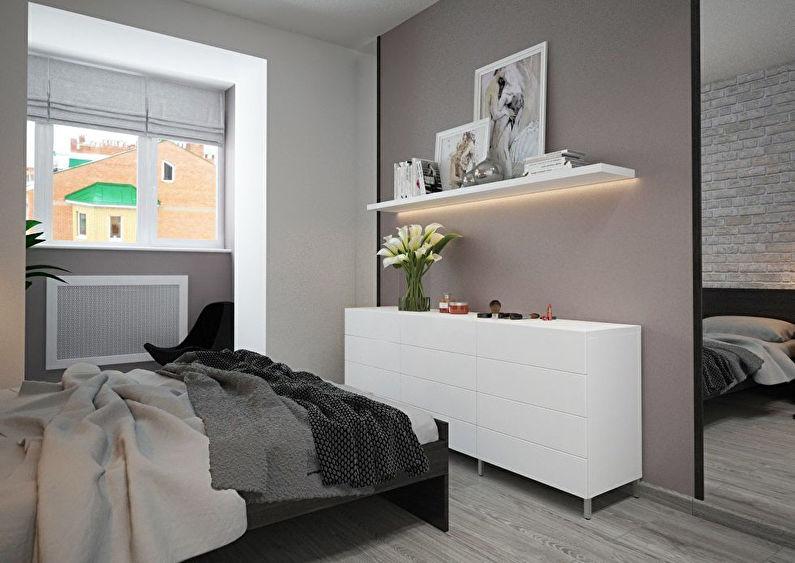 Дизайн спальни в минималистичном стиле - фото 1