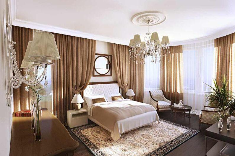 Коричневая спальня в стиле арт-деко - Дизайн интерьера