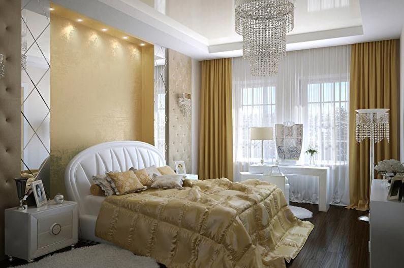 Двухцветная спальня в стиле арт-деко - Дизайн интерьера