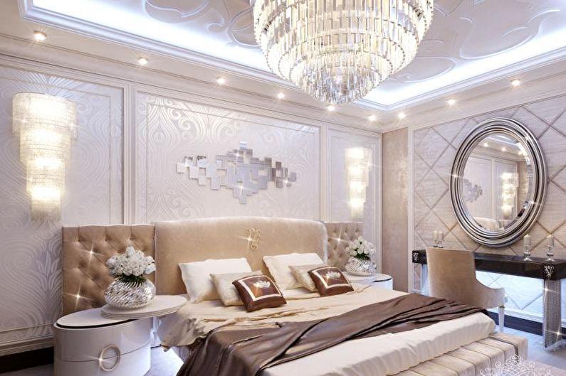 Дизайн спальни в стиле арт-деко - Отделка потолка