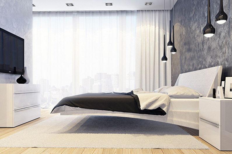 Шторы для спальни в стиле минимализм