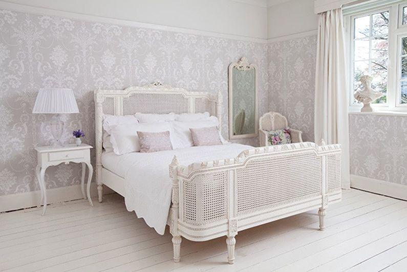 Дизайн белой спальни в стиле прованс