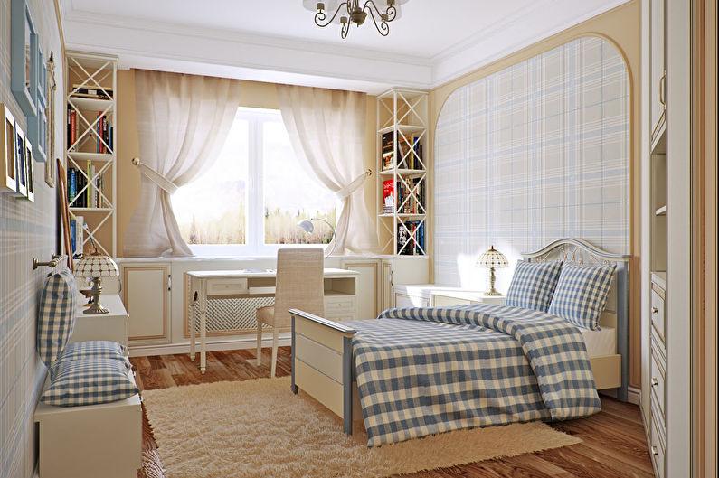 Дизайн спальни в стиле прованс - Отделка стен