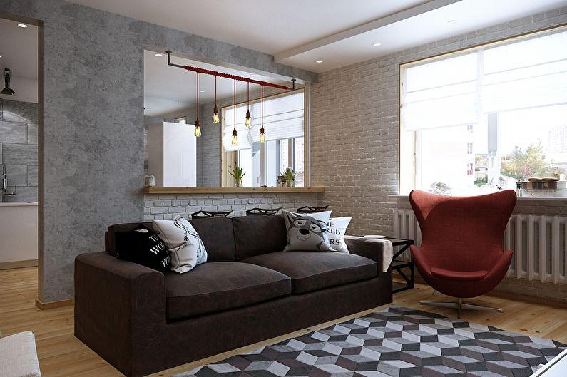 Дизайн квартиры в стиле лофт, Магнитогорск - фото