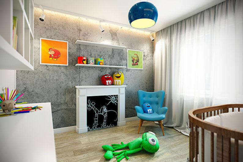 Дизайн детской комнаты для мальчика в стиле лофт