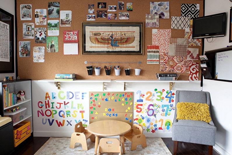 Дизайн детской комнаты для мальчика - Отделка стен