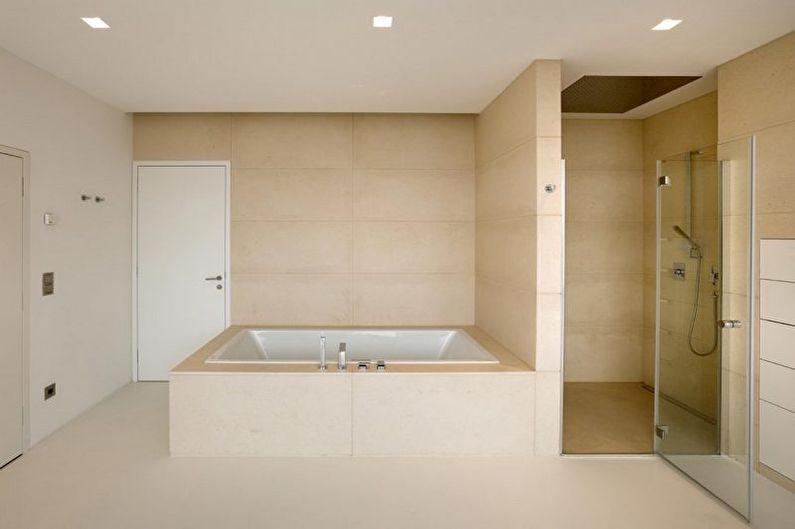 Дизайн ванной комнаты в стиле минимализм - Освещение