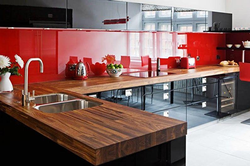 Красно-черная кухня: идеи дизайна (70 фото)