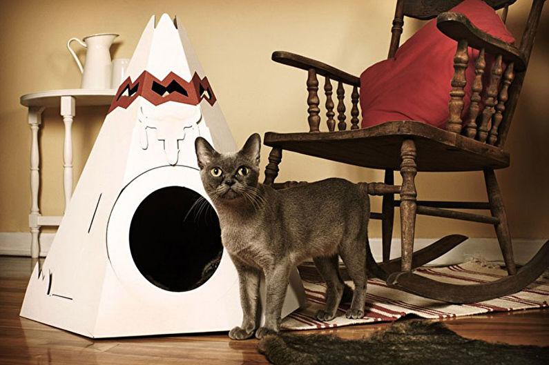 Домик для кошки - Картонный дом